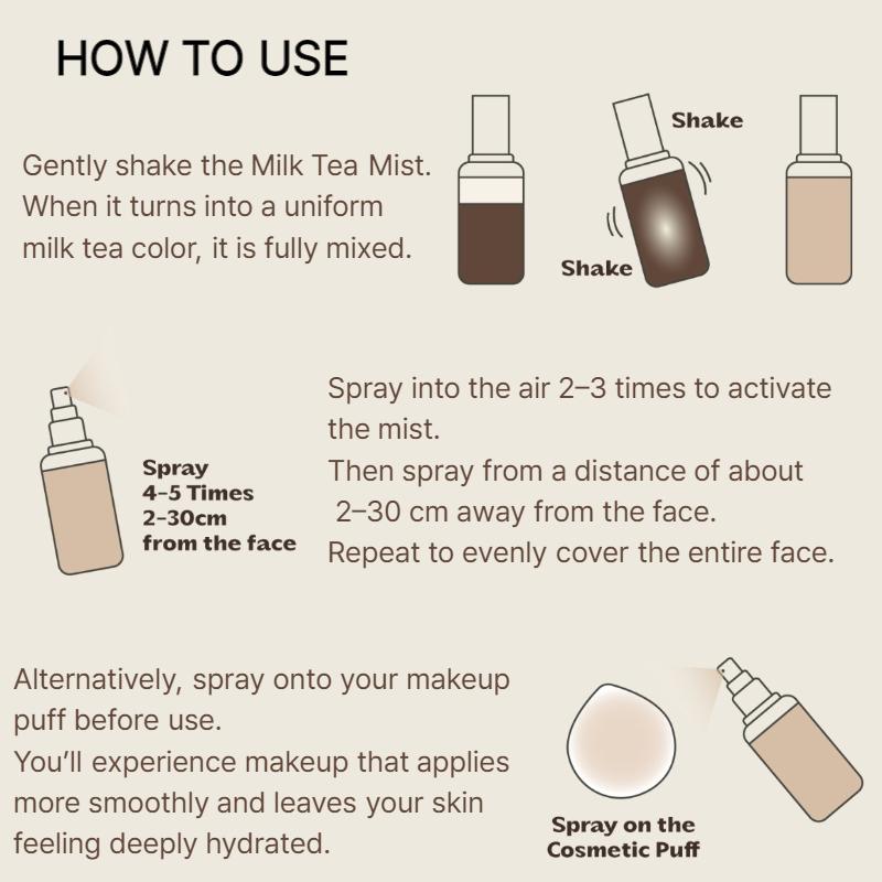 Motomont Milk Tea Mist Day Care Set – Hydrating Facial Mist Set for Daily Skin Care (100ml + 20ml)