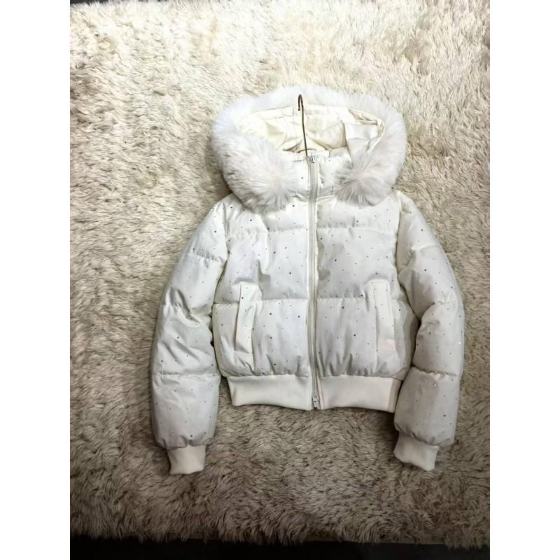 Giacca Piumino Corta Invernale Luminosa Stile Coreano Donna Spessa Calda Aderente Sottile Cappotto
