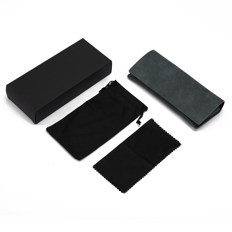 Trendy Unisex Leather Eyeglass Frame Case: Handmade, Portable, Fashionable with Printed Logo