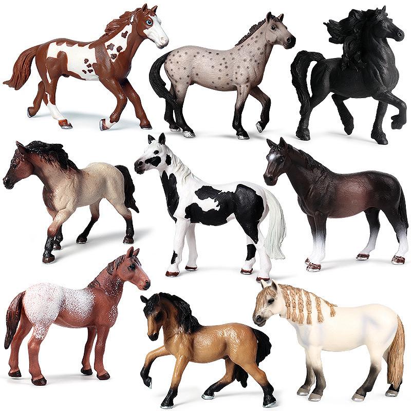Children's Farm Animal Simulation Model: Appaloosa, Arabian, and Yellow Horse Toys