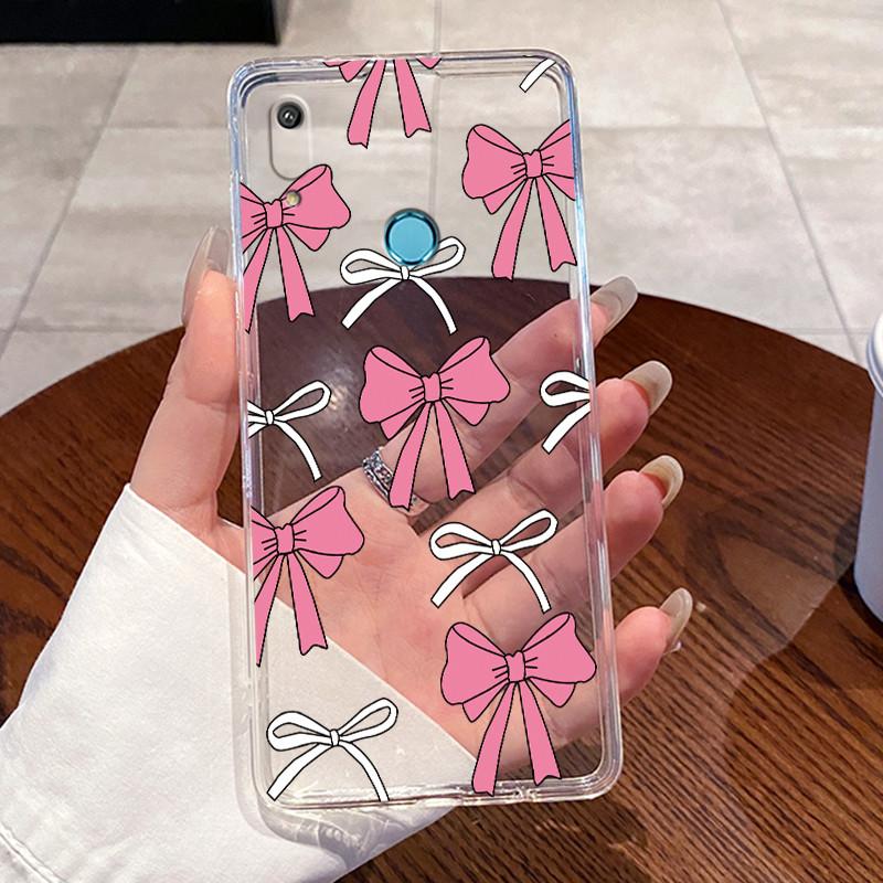 For Huawei Y6 Y6s 2019 Case MRD-LX1 MRD-LX3 Cute Love Rabbit Clear TPU Soft Silicone Back Cover Huawei Y6 Pro 2019 MRD-LX2 Funda