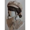 New Original Handmade Cloud Hat Beret Autumn and Winter Warm Brown Newsboy Hat Korean Version Japanese Style Versatile and Small Face