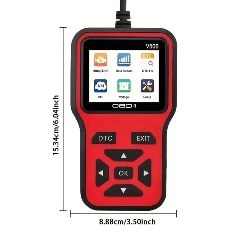 Efficient V500 OBD2 Scanner Car Diagnostic Tool With Real Time Data Stream And Fault Code Reader For 12V Vehicles