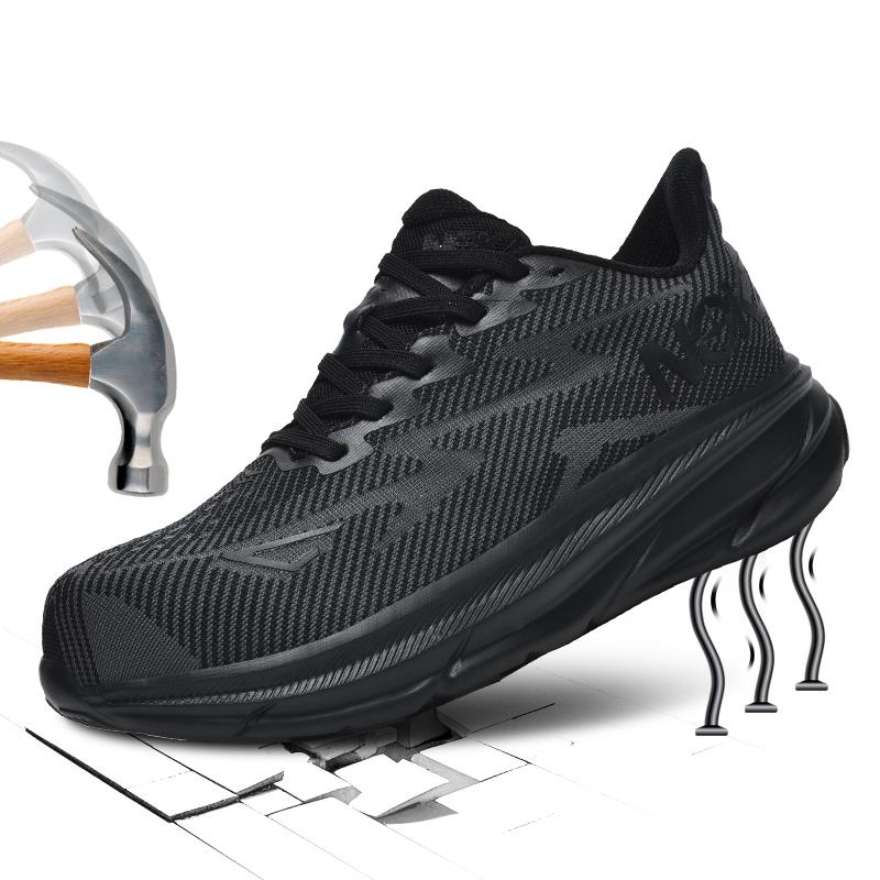 

Защитная обувь с вращающейся кнопкой, мужские кроссовки со стальным носком, рабочая обувь на воздушной подушке, мужские защитные рабочие ботинки с защитой от проколов 36