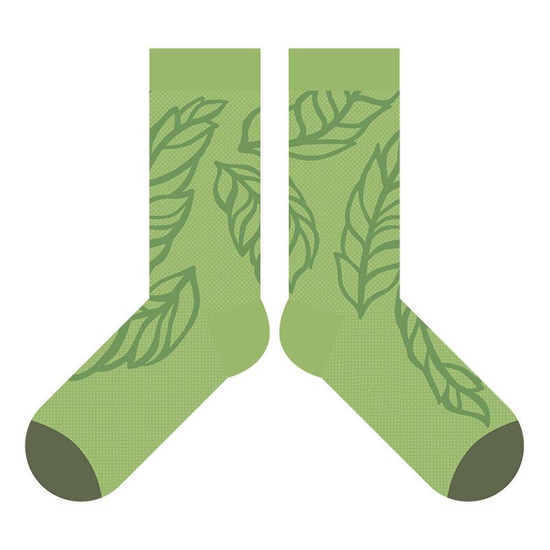 Summer Sock Children s Flower Combed Cotton Summer Breathable, Sweat-absorbent, Anti-slip Pure Color Mid-calf Socks 1 pair
