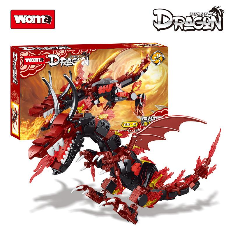 Building Block Shenlong Series Assembly Toy Boy Zili Splicing Phantom Mecha Dragon Model