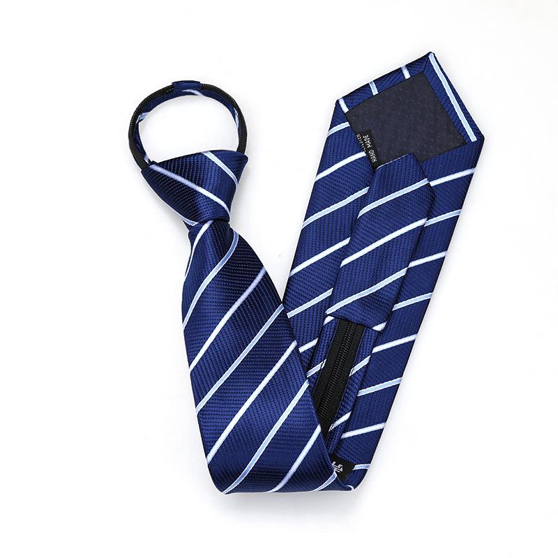 Black Zipper-Free Lazy Blue Men And Women Business Dress Interview To Work Groom Wedding Korean Version Narrow Tie