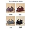 Textured Soft Leather Crossbody Handbag for Middle-Aged Women – Lightweight, Large Capacity, Perfect for Commuting.