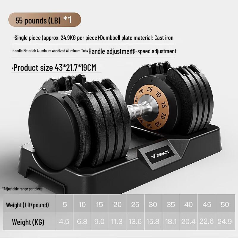 MERACH Adjustable Weight Dumbbell