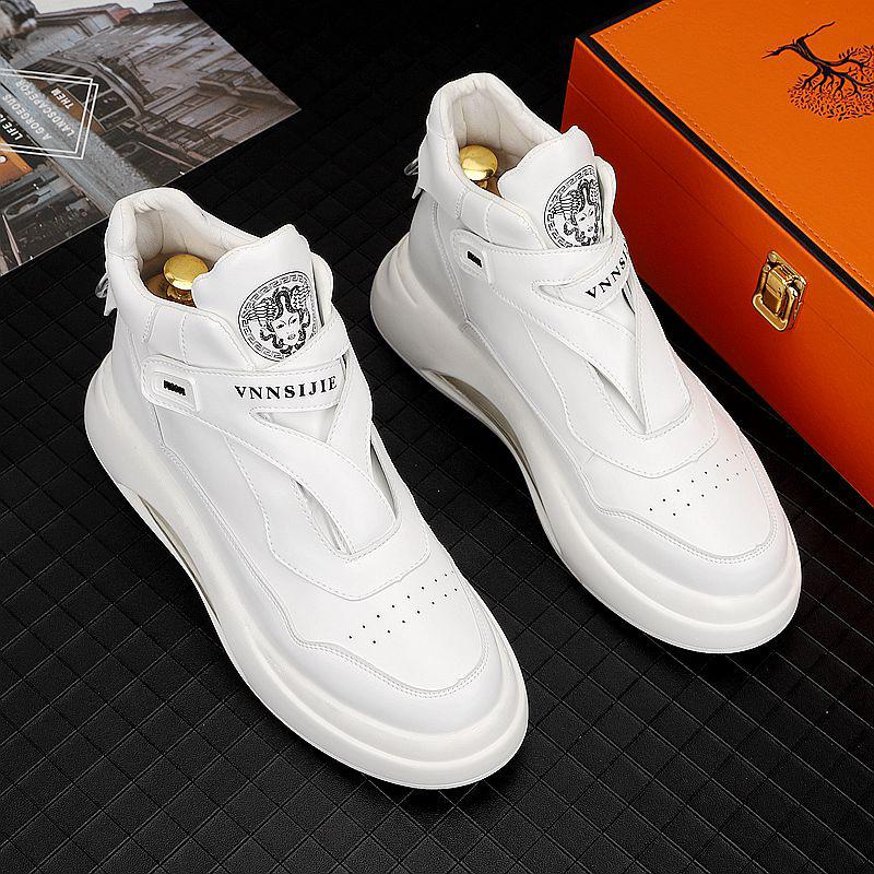 Letní boty s vzduchovým polštářem Pánské vysoké boty Bílé Outdoorové platformové robustní tenisky Prodyšné sportovní boty pro muže