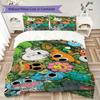 Amazing World Gumball Pattern Bedding uilt Set uilt Cover Pillowcase Home Decoration Birthday Gift (1 * duvet cover + 2 * pillowcase without core)196