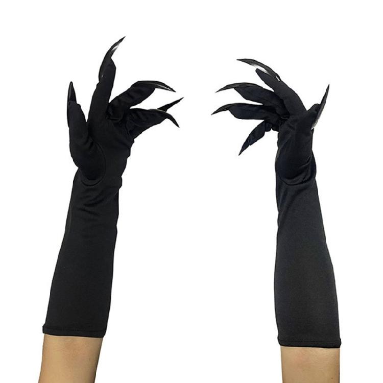 Cool Halloween Gloves Long Section Spooky Claw Dress Up Gloves Fashionable Long Nails Cosplay Halloween Funny Gloves