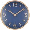 Lemnos Wanduhr Analog Thomson Paper Blau Naturholz THOMSON PAPER BL Lemnos Durchmesser Dicke NY18-15 (Indigo) 30,5 cm 5,2 cm