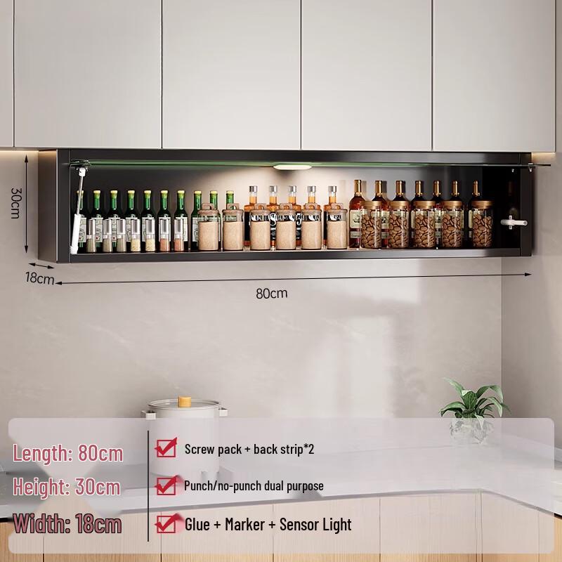 

Yingbai Modern 3-Tier Black Pull-Out Spice & Condiment Cabinet Organizer