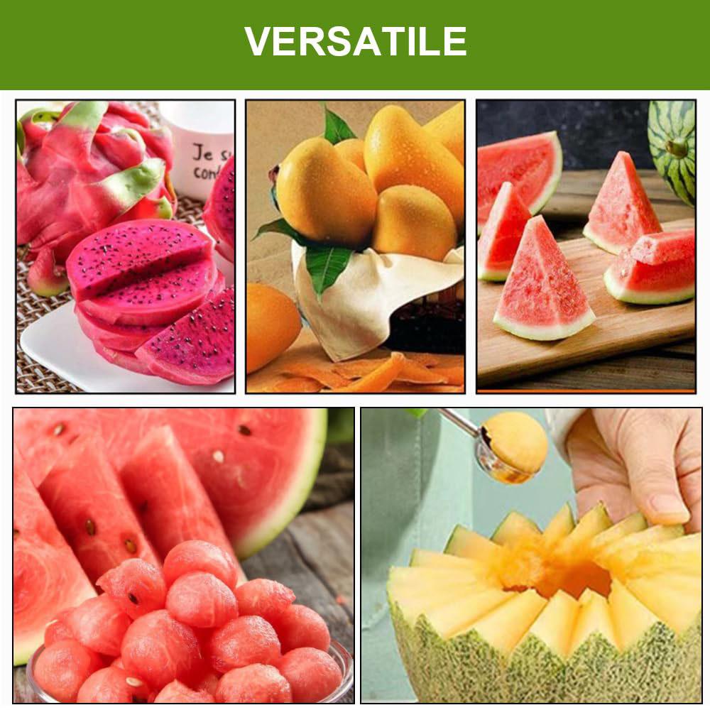 3 in 1 Melon Baller Scoop - Upgraded Watermelon Fruit Cutters Shapes Scooper Fruit Scooper