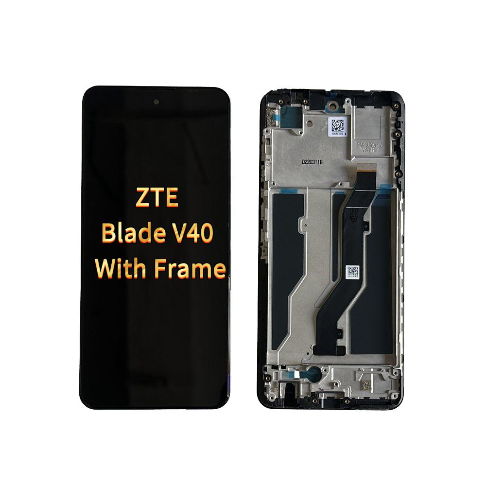 LCD Screen and Digitizer Full Assembly for ZTE Blade V40 With Frame;Black; + Tools
