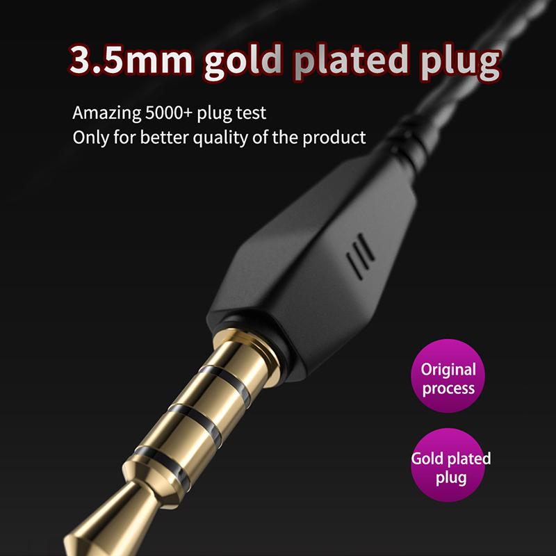 AK6 In Ear Earphone 6 Dynamic Driver Unit Headphone With Mic Stereo Sports HiFi Subwoofer Headset Monitor Earbuds Noise Cancel