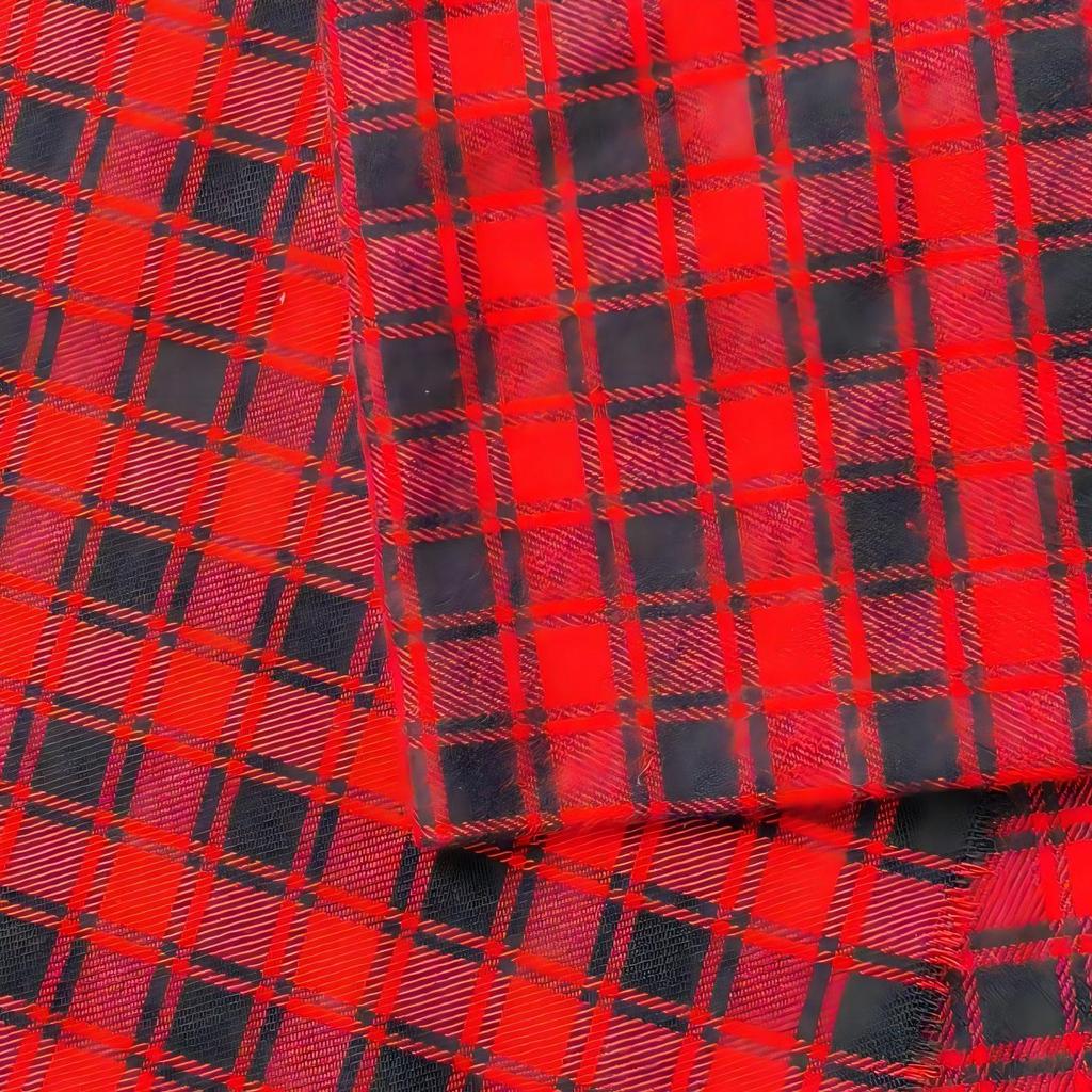 Spring/Summer Red Plaid 100% Cotton Brushed Fabric for Women's, Children's Clothing & Luggage, Windbreaker, JK Pleated Skirt Customization