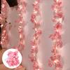 1/2/5M Cherry Blossom String Light Garland Artificial Flower Vines Fairy Lights for Bedroom Wedding Party Holiday Decoration