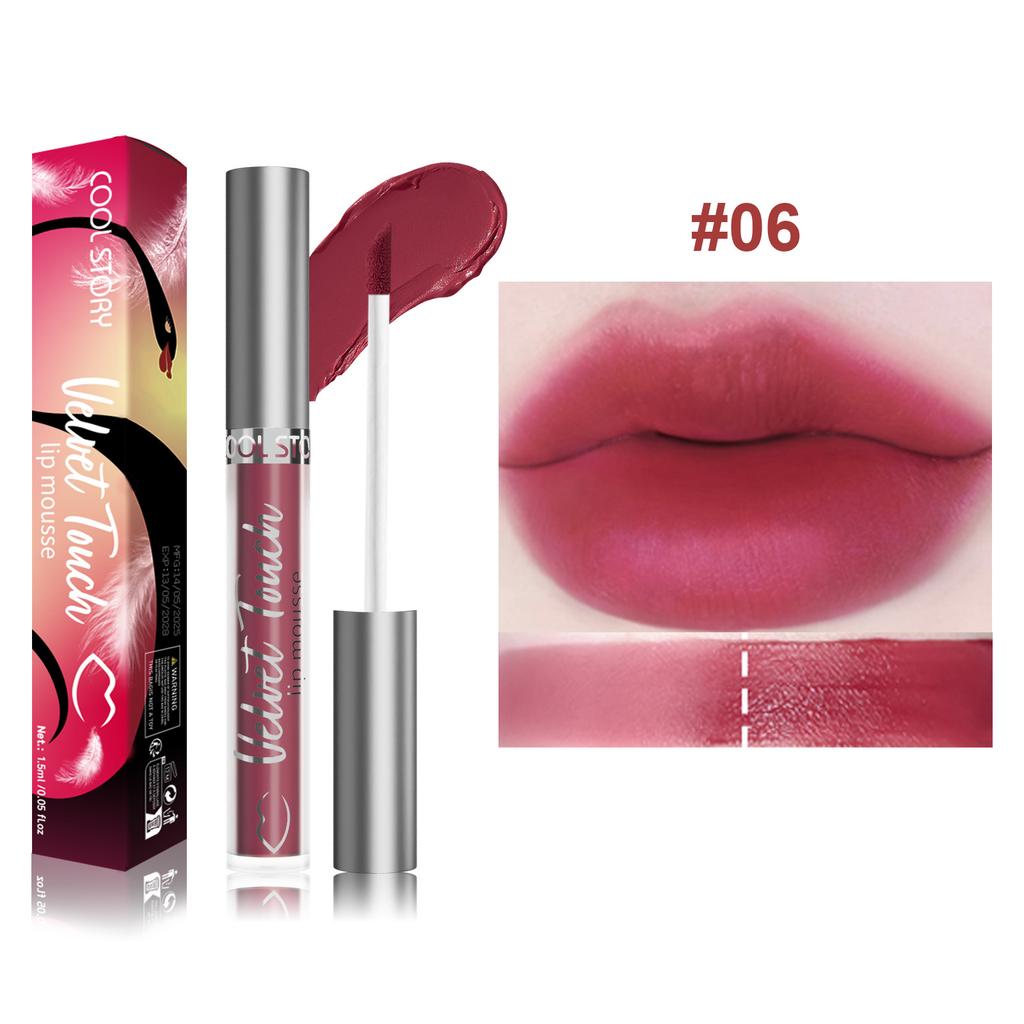 9-color Velvet Sexy Lip Gloss Refreshing and Moisturizing Lip Gloss Long-lasting Color-retaining Liquid Lipstick Waterproof Mist Lip Gloss