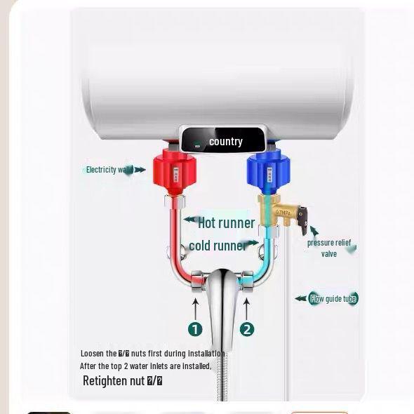 Kit universal de supape pentru încălzitor electric de apă din cupru: Supape de Siguranță, de Reducere a Presiunii, Reductoare, de Reținere și de Evacuare