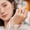 S925 Sterling Silver Star & Moon Christmas Ring for Women - Japanese and Korean Style with Luxury Micro Zirconia