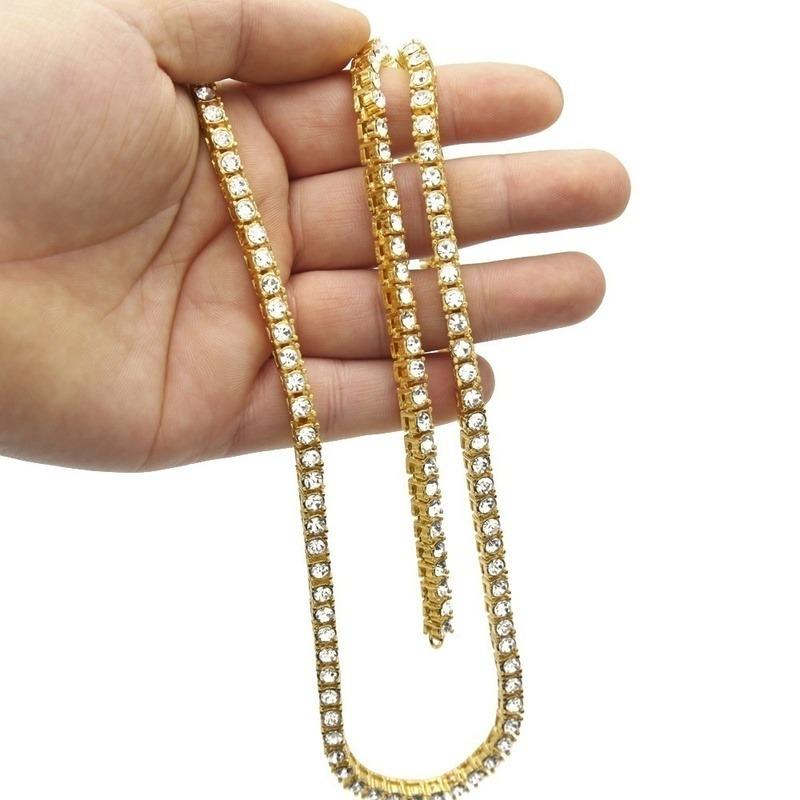 Tennis Chain Rhinestone Inlaid Necklace 