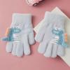 Children's Plus Velvet Dinosaur Gloves - Warm, Cartoon Rabbit Fur for Kindergarten and Primary School Kids