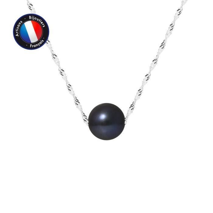 

Collier - PERLINEA - Perle de Culture d Eau Douce - 8-9 mm - Or Blanc - Femme