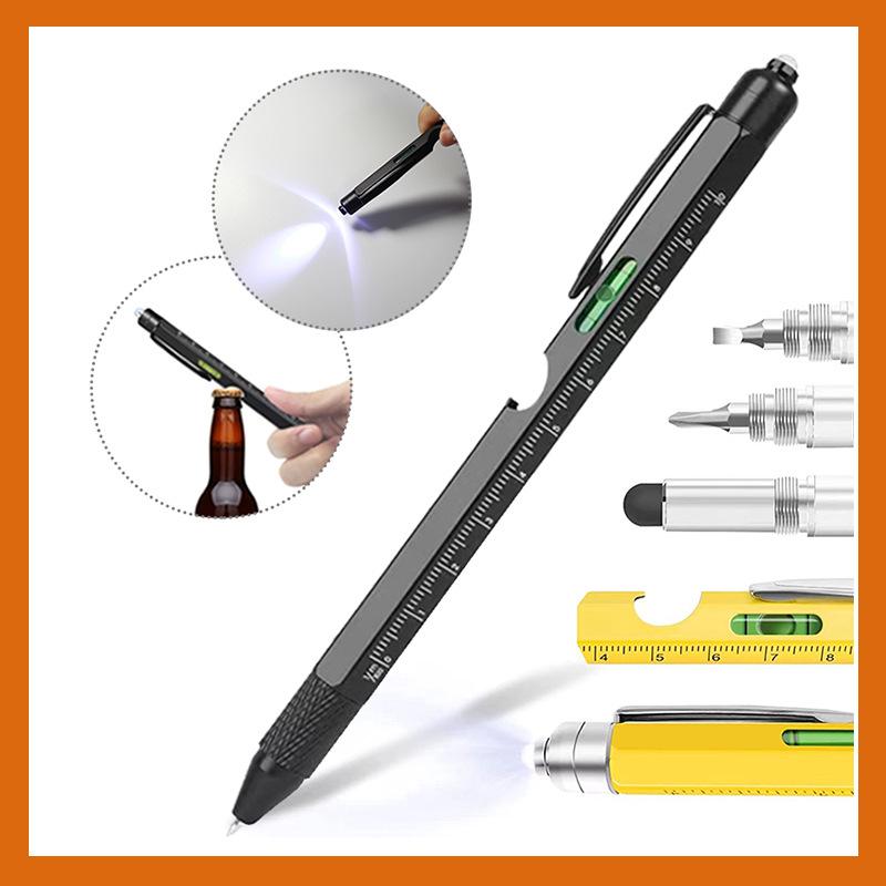 9-in-1 Multifunctional LED Light Pen: Bottle Opener, Stand, Stylus, Metal Ballpoint - Perfect Christmas Gift