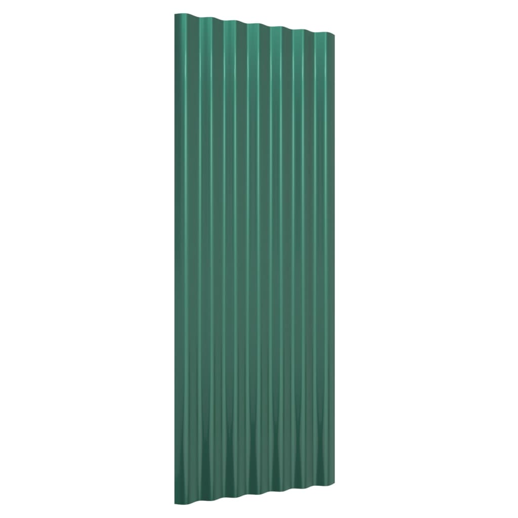 Vidaxl Roof Panels, 12 Pcs., Powder-Coated Steel, 100X36 Cm