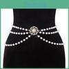Metal Hip Belt With Rhinestone Accents And Lobster Clasp For Adult Party And Festival Accessory
