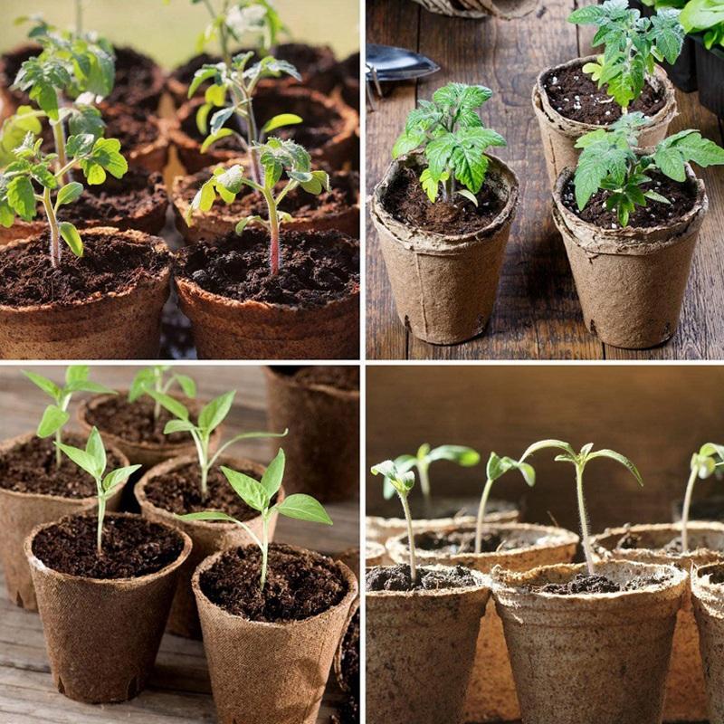 20PCS Seedling Cup Disposable Nursery Pots Paper Pulp Biodegradable Seedling Germination Cultivation Bowl Kit Plant Accessories