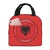Albania Flag Insulated Lunch Bag for Kids School Cooler Thermal Food Box Tote Leakproof Lunch Boxes Container