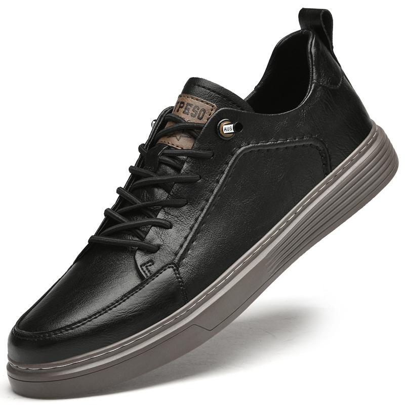 Spring and Autumn Men's Oxford Shoes Lace Up Soft Soled Outdoor Sports Shoes Brand Wear-resistant Genuine Leather Travel Shoes