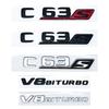 Tuning de Coche Para Mercedes Benz AMG Clase C W204 W205 C63 C63S Logotipo de Letras Adhesivo 3D ABS Emblema de Maletero Trasero de Coche Calcomanías de Placa de Nombre