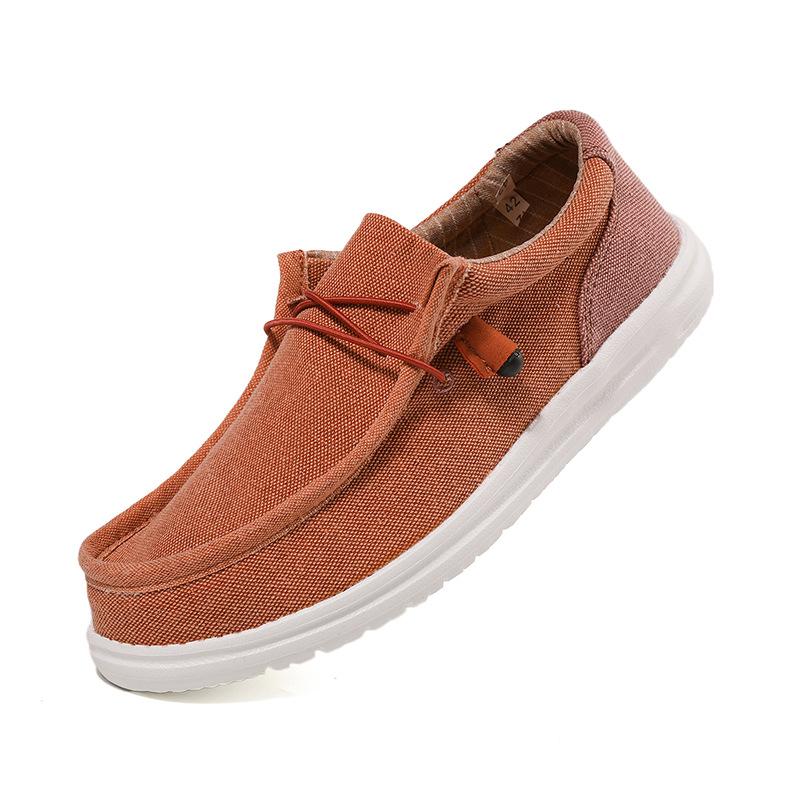 

2025 popular new product four seasons couple canvas shoes large size widened version loafers 48 помаранчевий