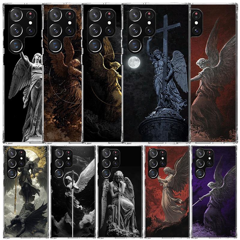 Archangel Michael Soft Cover for Samsung Galaxy S25 Edge S26 S24 S23 Ultra Phone Case S22 S21 Plus S20 FE Print Pattern Shell Ga