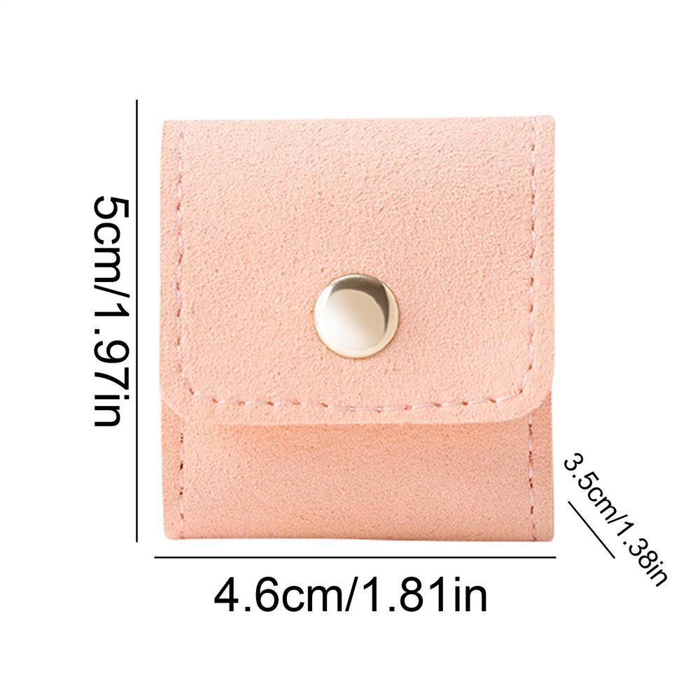 

Simple And Portable Compartment Jewelry Bag Ring Storage Pouch, Small Portable Travel Earring Jewelry Storage Bag рожевий