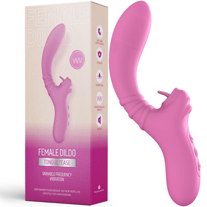 Rhythmic Tongue Licking Slapping Vibrator Female Rechargeable Masturbator Vibrator Adult Erotic Sex Products