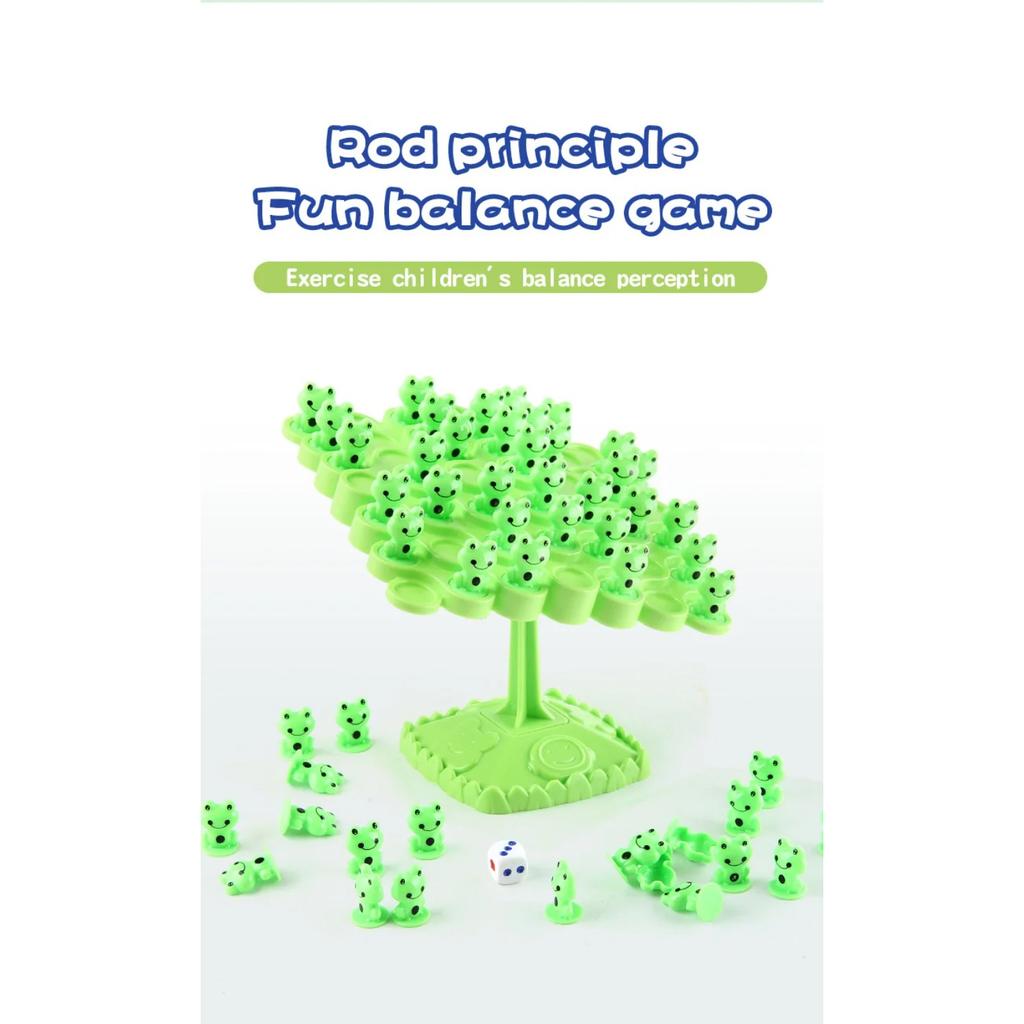 Montessori Math Toys Fun Frog Balance Tree Children Balancing Board Game Parent-child Interaction Tabletop Balance Game Toy Gift