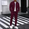 Men's Light Khaki Long Sleeve Jacket and Pants Set