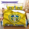 Leeds United Custom Name Pattern Bedding,Quilt Set Quilt Cover Pillowcase Home Birthday Gift(1 * duvet cover + 2 * pillowcase, without core)