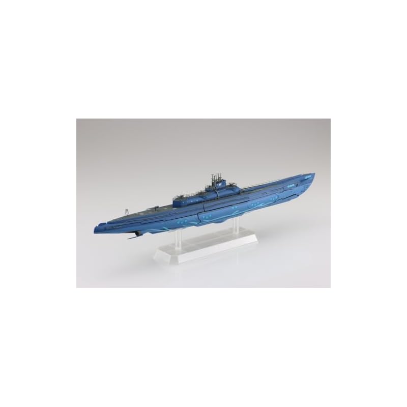 Aoshima Bunka Kyozai (AOSHIMA) 1/350 Scale Ars Nova Submarine Blue Steel I-401, Approximately 260mm, PS Plastic Model