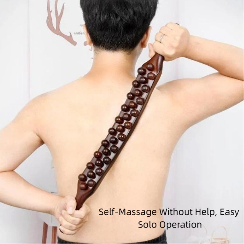 1Pcs Gua Sha Abdominal Massager Plastic 37/65 Beads Universal Back Massage Tendons Scraping Stick Point Treatment