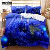Christmas Duvet Cover Set Cartoon Merry Chirstmas Bedding Set Happy Santa Claus Polyester Quilt Set Pillowcase Double Queen King