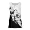 Women Summer Sleeveless Casual Floral Printed O-Neck T-Shirt Tops Blouse