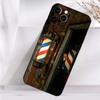 Hair Stylist Salon Barber Phone Case For iPhone 16,15,14,13,12,11 Plus,Pro Max,XS,X,XR,SE,Mini,8,7 Soft Silicone Black Cover
