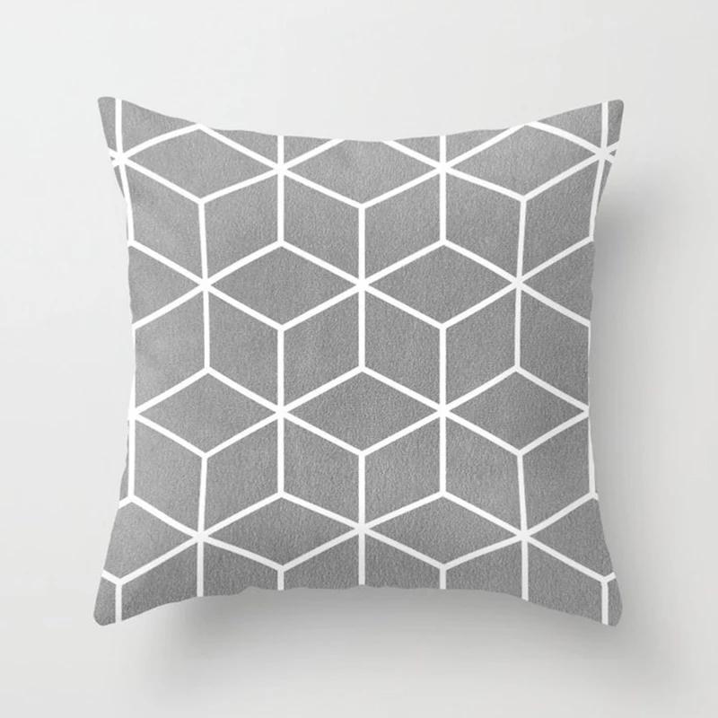 Grey series family pillowcase square  home office cushion cover