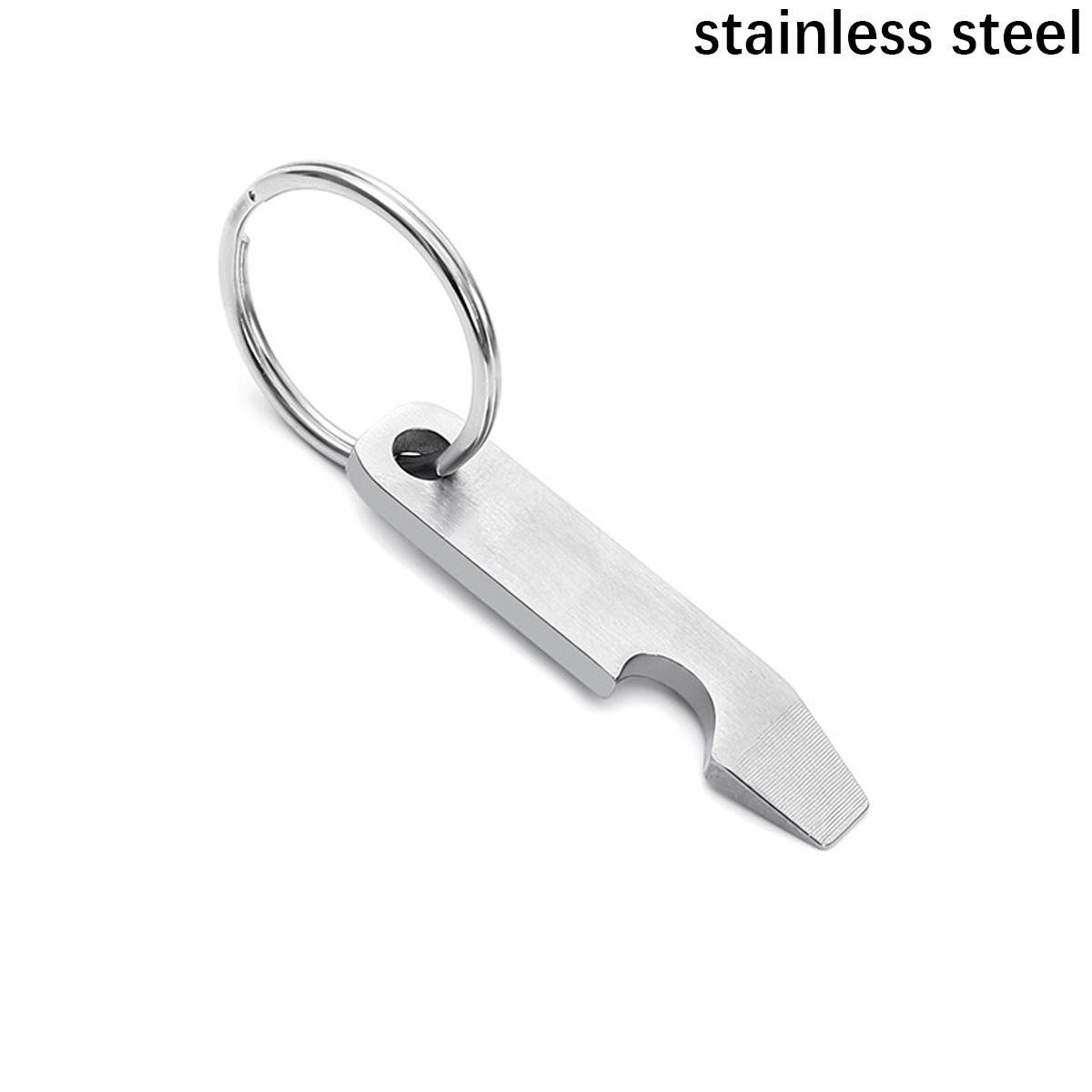 

Titanium Alloy Bottle Opener Keychain Men’s Pendant EDC Outdoor Tool Mini Screwdriver Camping Gear Stainless Steel Small Crowbar